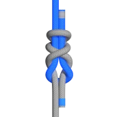 Nœud Simple Simon double (dessous)