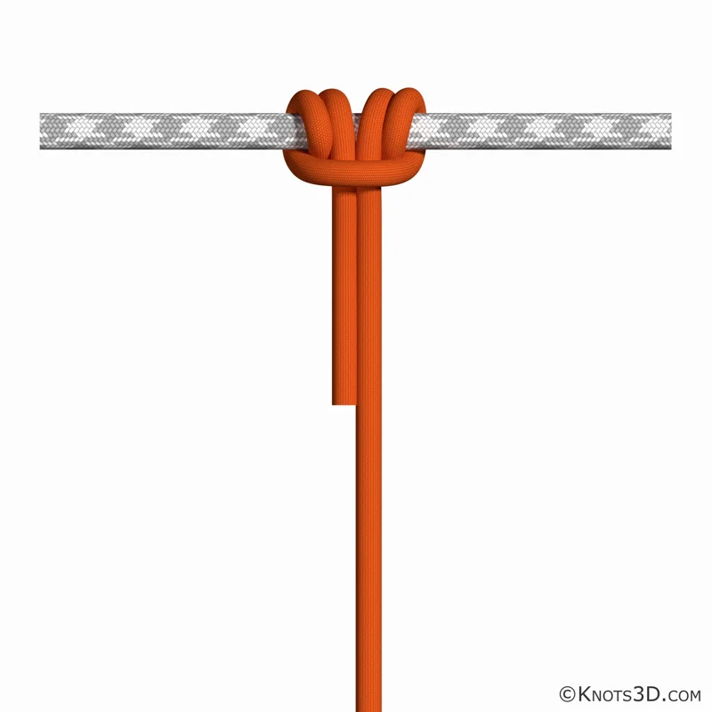 Animação: Nó prússico (extremidade da corda)